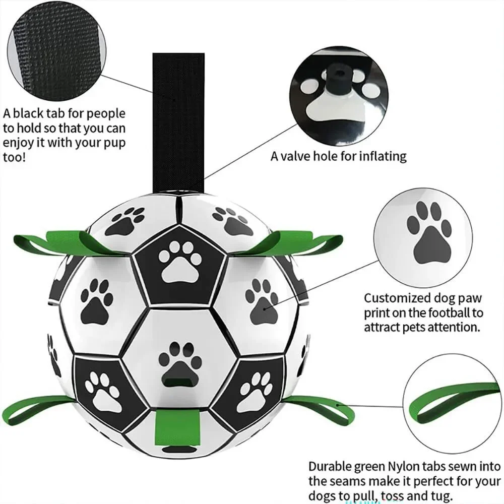 Dog Soccer Ball with Straps,